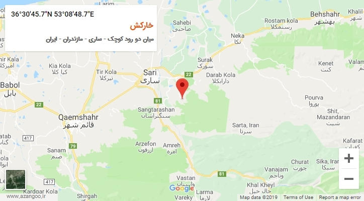 روستای خارکش بر روی نقشه