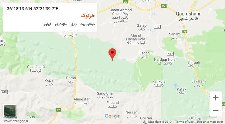روستای خرتوک بر روی نقشه