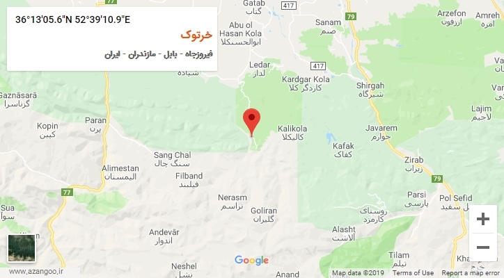 روستای خرتوک بر روی نقشه