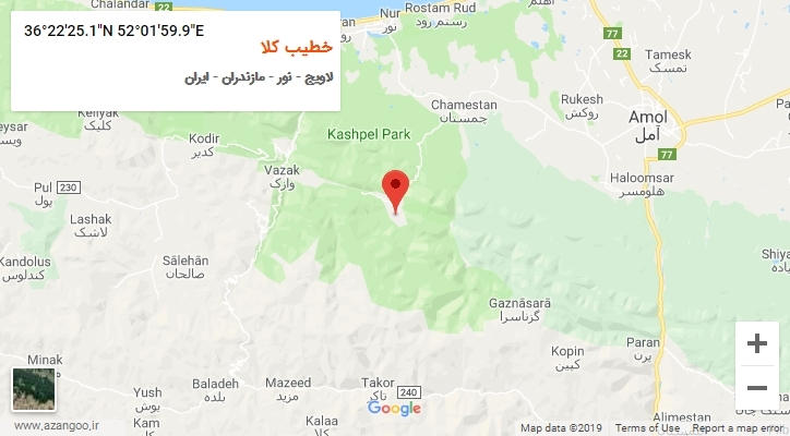 روستای خطیب کلا بر روی نقشه