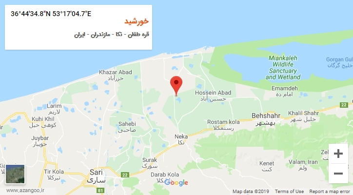 روستای خورشید بر روی نقشه