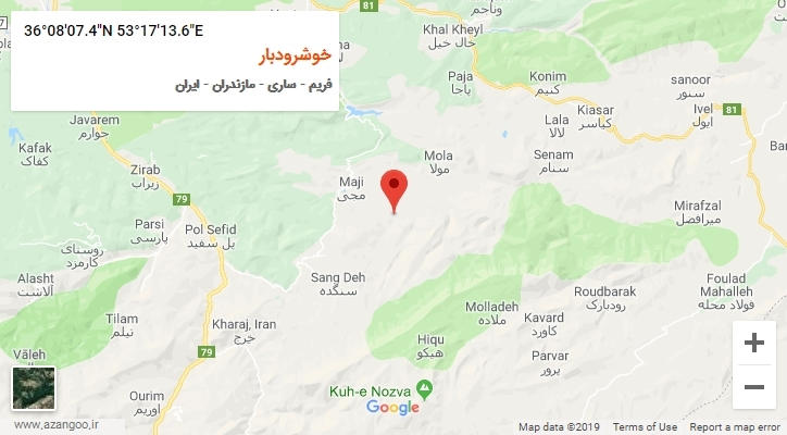 روستای خوشرودبار بر روی نقشه