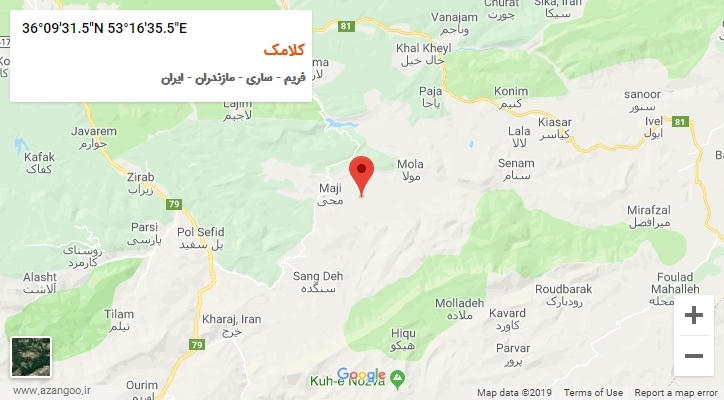 روستای کلامک بر روی نقشه
