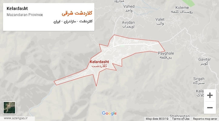 دهستان کلاردشت شرقی بر روی نقشه