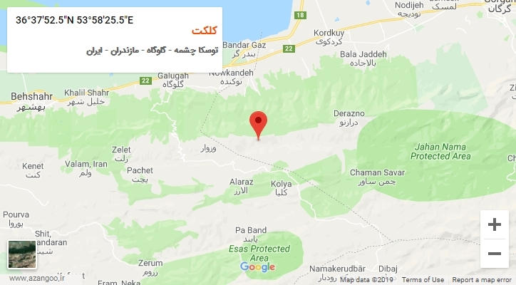 روستای کلکت بر روی نقشه