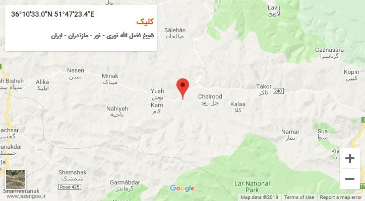 روستای کلیک بر روی نقشه