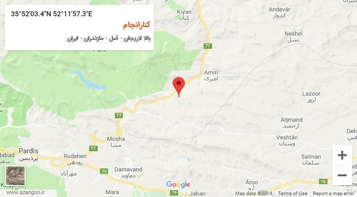 روستای کنارانجام بر روی نقشه