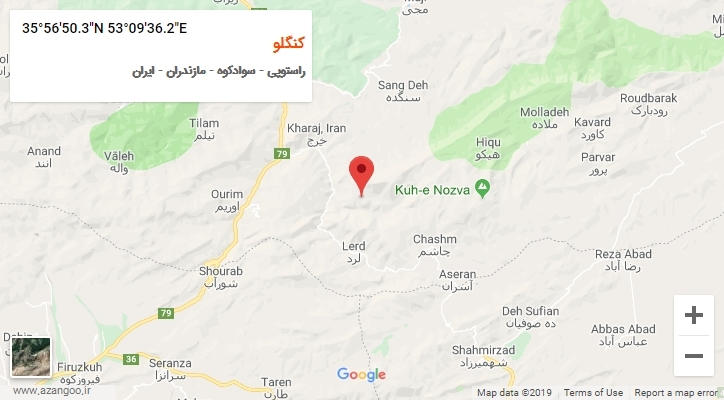 روستای کنگلو بر روی نقشه