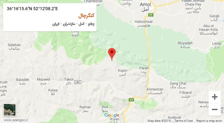 روستای کنگرچال بر روی نقشه