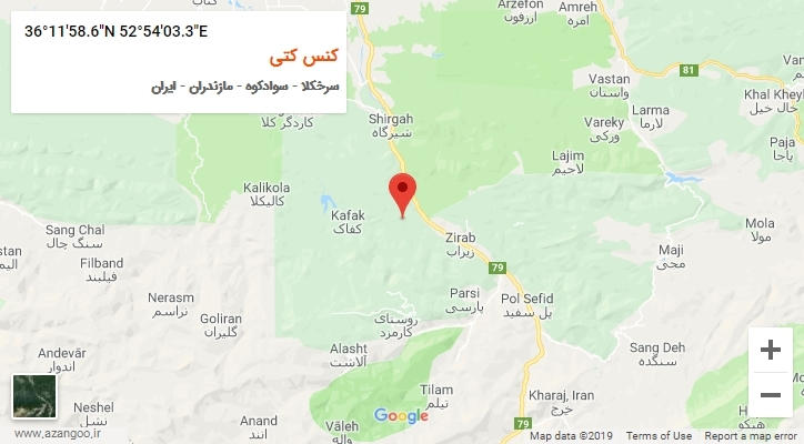روستای کنس کتی بر روی نقشه