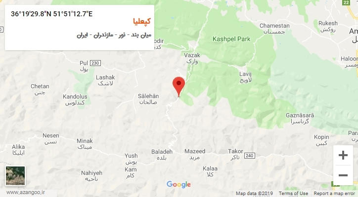 روستای کپعلیا بر روی نقشه