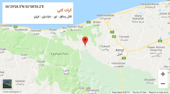 روستای کرات کتی بر روی نقشه