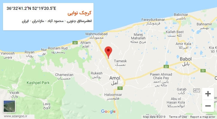 روستای کرچک نوایی بر روی نقشه