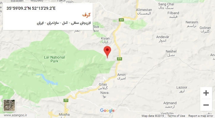 روستای کرف بر روی نقشه