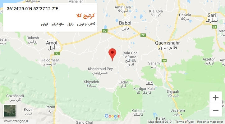 روستای کرتیچ کلا بر روی نقشه