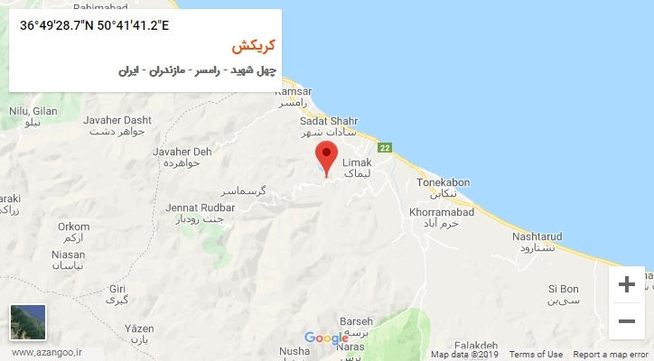 روستای کریکش بر روی نقشه