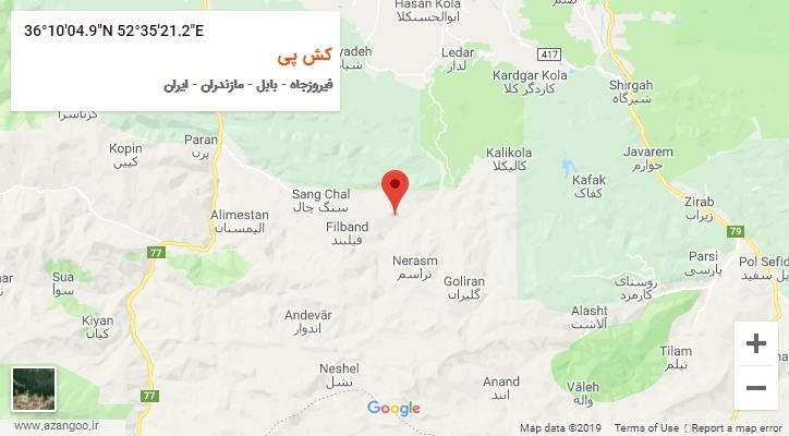 روستای کش پی بر روی نقشه