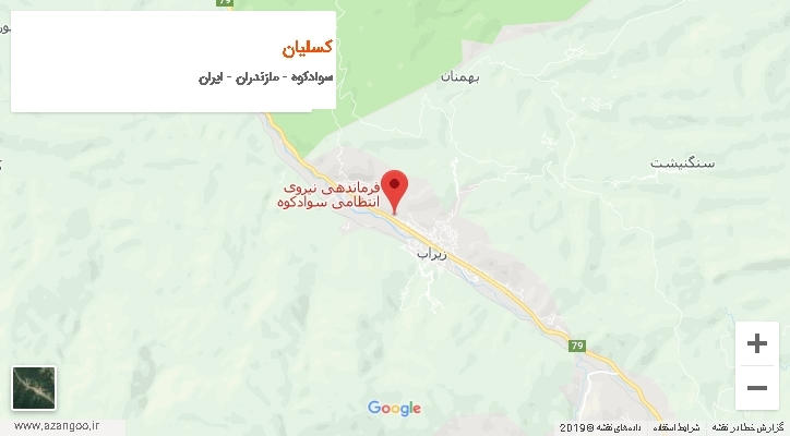 دهستان کسلیان بر روی نقشه