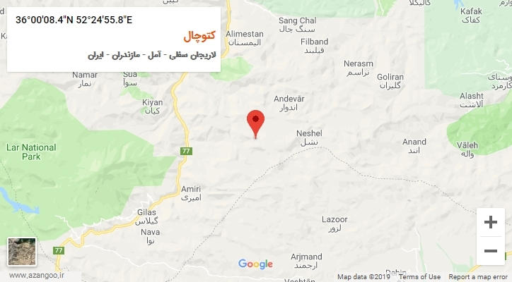 روستای کتوچال بر روی نقشه