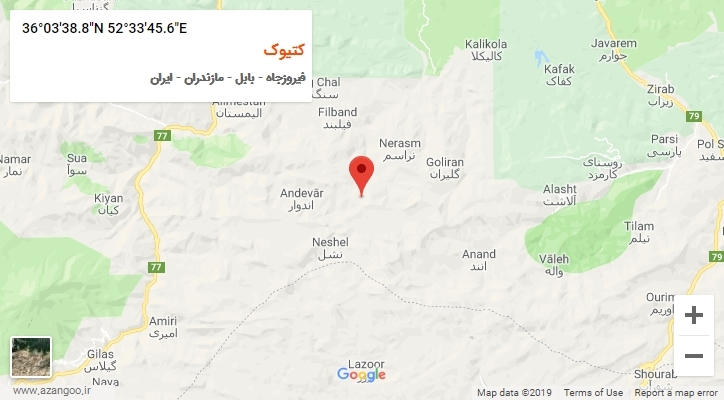 روستای کتیوک بر روی نقشه