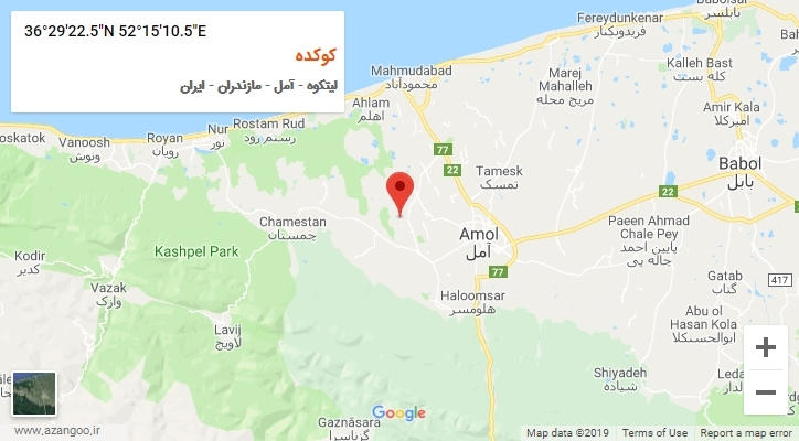 روستای کوکده بر روی نقشه