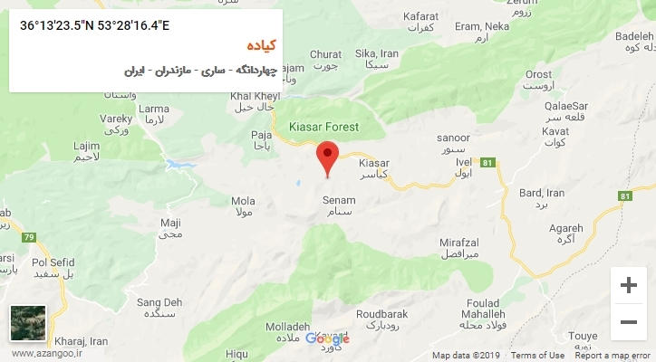 روستای کیاده بر روی نقشه