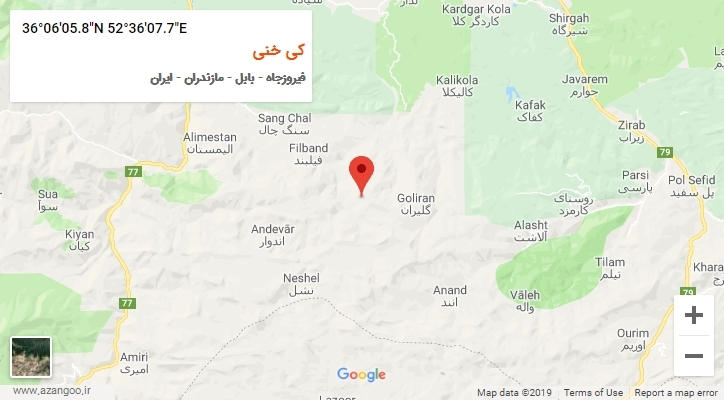 روستای کی خنی بر روی نقشه