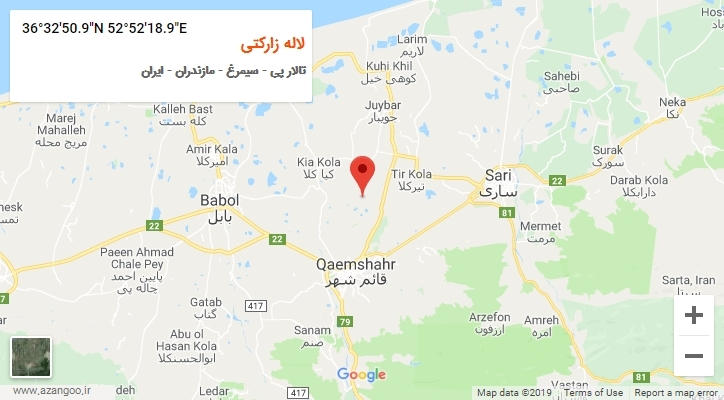 روستای لاله زارکتی بر روی نقشه