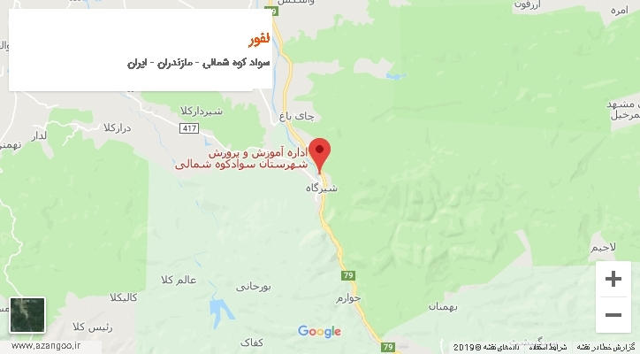 دهستان لفور بر روی نقشه