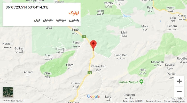 روستای لهلوک بر روی نقشه