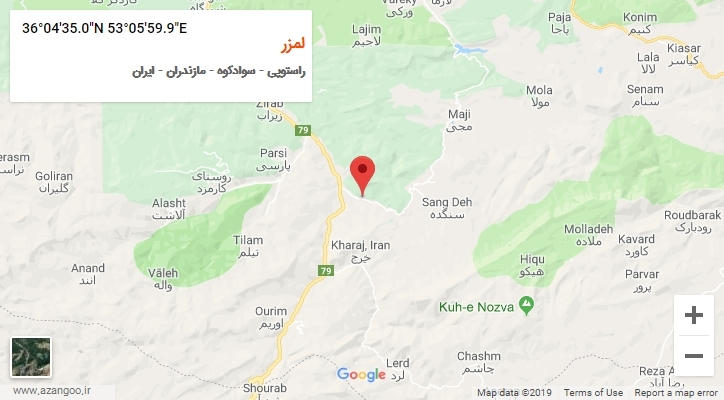 روستای لمزر بر روی نقشه