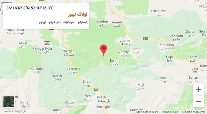 روستای لولاک لیبور بر روی نقشه