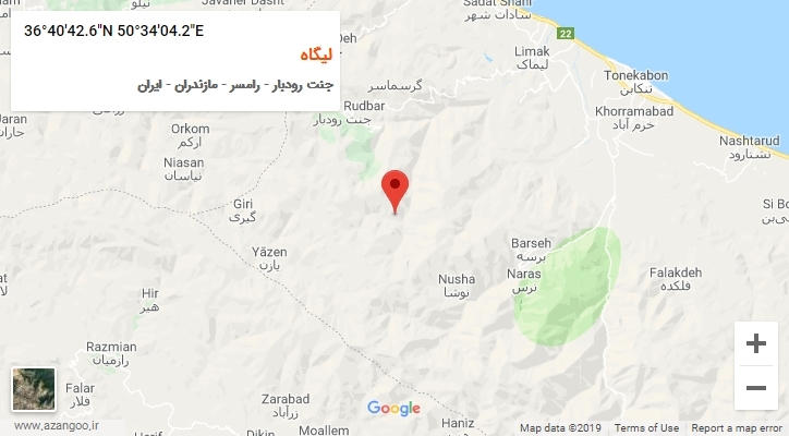 روستای لیگاه بر روی نقشه