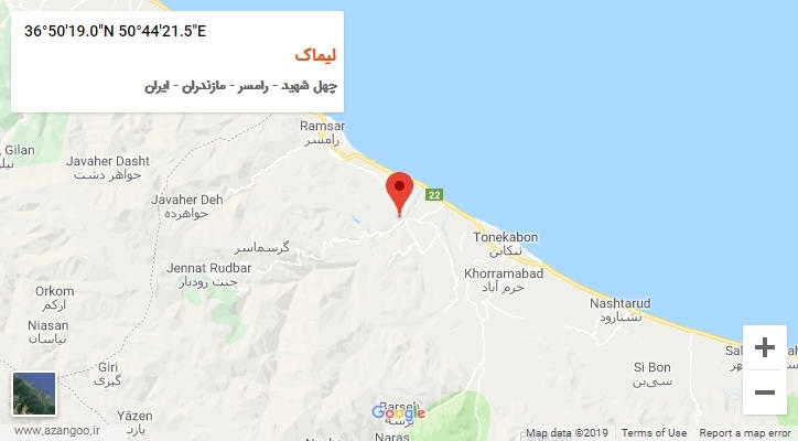 روستای لیماک بر روی نقشه