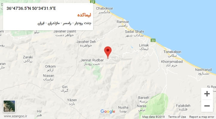 روستای لیماکده بر روی نقشه