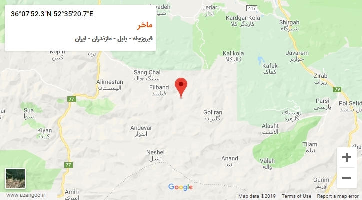روستای ماخر بر روی نقشه