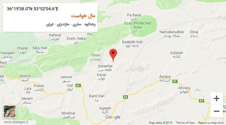 روستای مال خواست بر روی نقشه