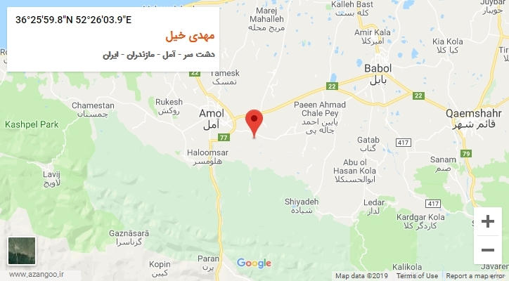 روستای مهدی خیل بر روی نقشه