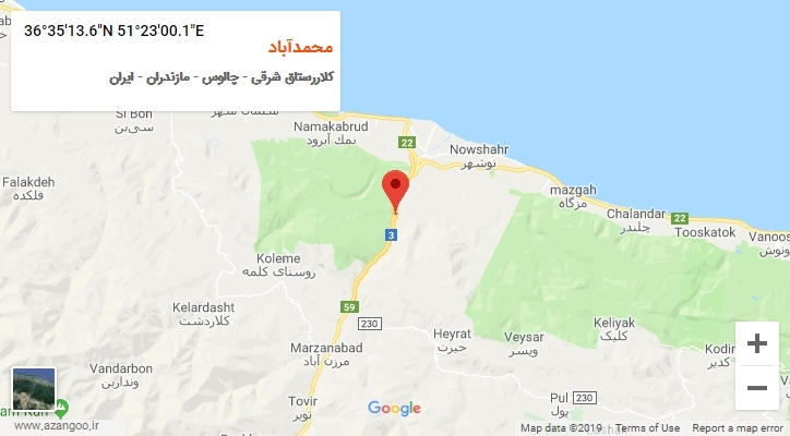 روستای محمدآباد بر روی نقشه