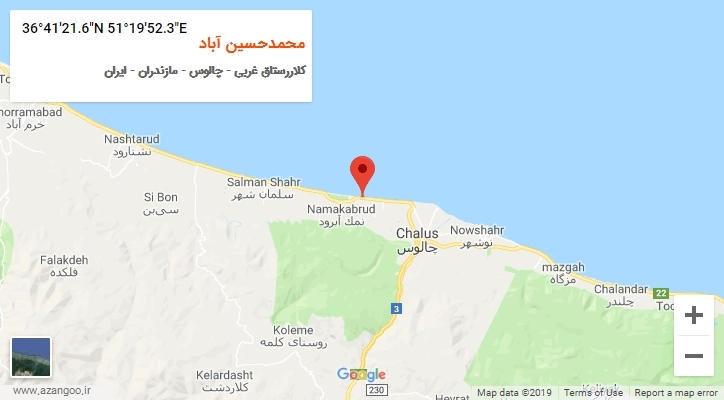 روستای محمدحسین آباد بر روی نقشه