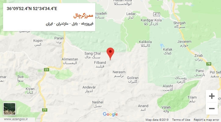 روستای ممرزگرچال بر روی نقشه