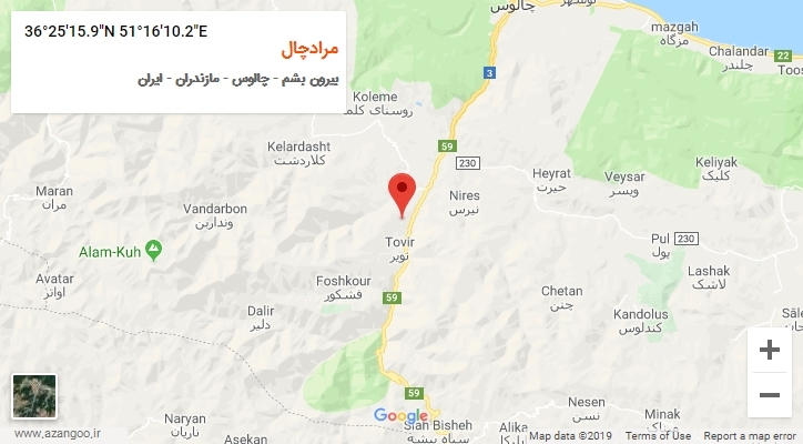 روستای مرادچال بر روی نقشه