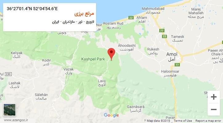 روستای مرتع برزی بر روی نقشه