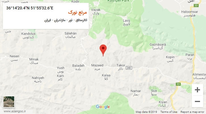 روستای مرتع نورک بر روی نقشه