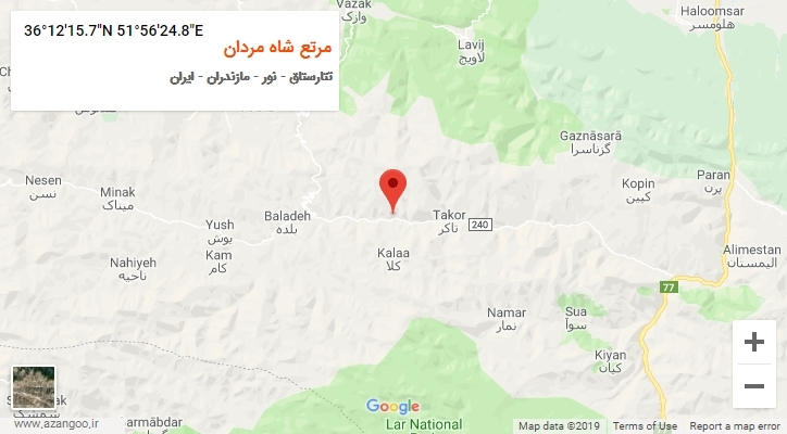 روستای مرتع شاه مردان بر روی نقشه