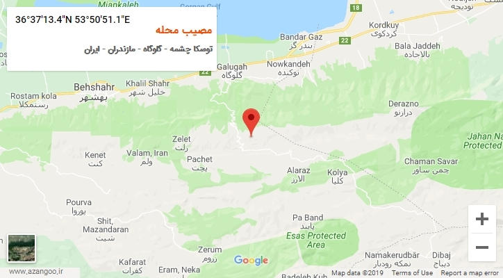 روستای مصیب محله بر روی نقشه