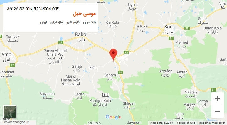 روستای موسی خیل بر روی نقشه