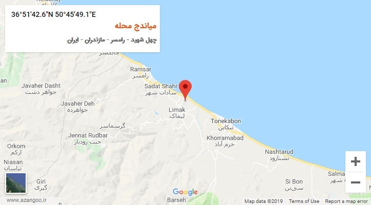 روستای میاندج محله بر روی نقشه