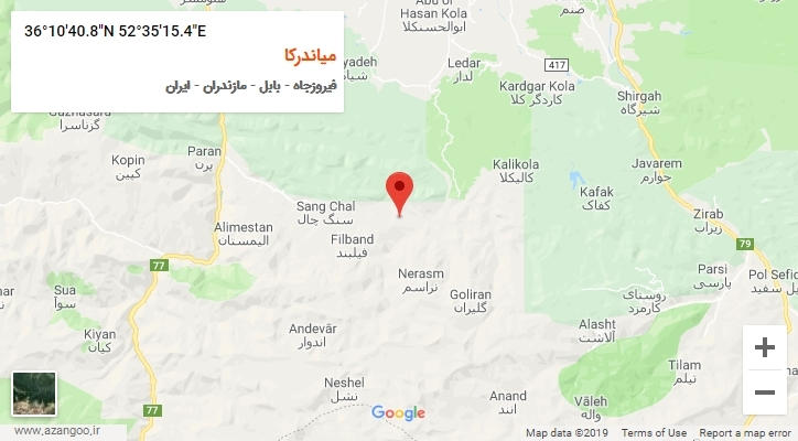 روستای میاندرکا بر روی نقشه