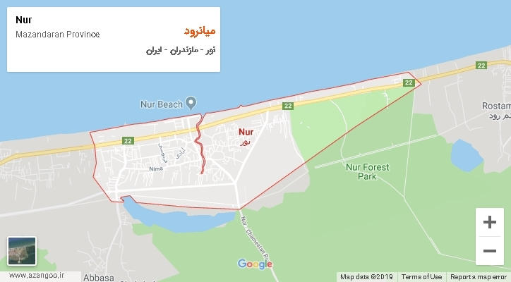 دهستان میانرود بر روی نقشه